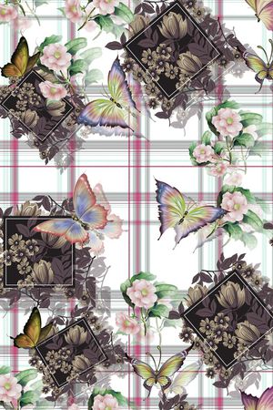 格子印花华亿平台图片