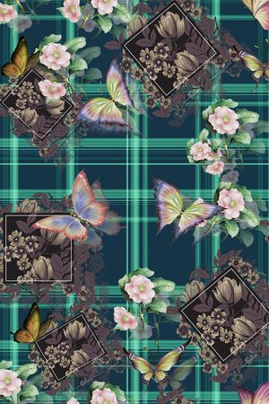 格子印花华亿平台图片