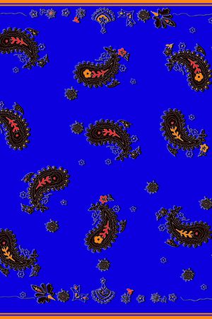 佩斯利印花华亿平台图片