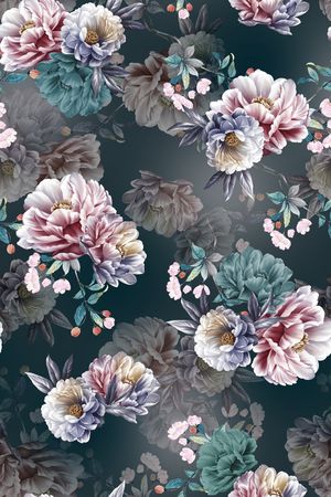 花卉印花华亿平台图片