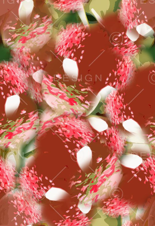 抽象花卉印花华亿平台图片