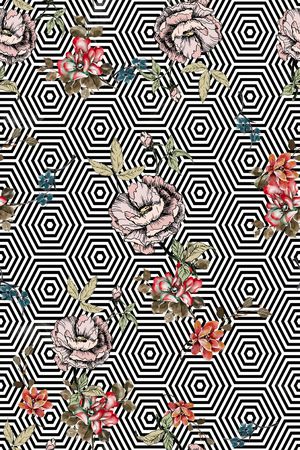 几何印花华亿平台图片