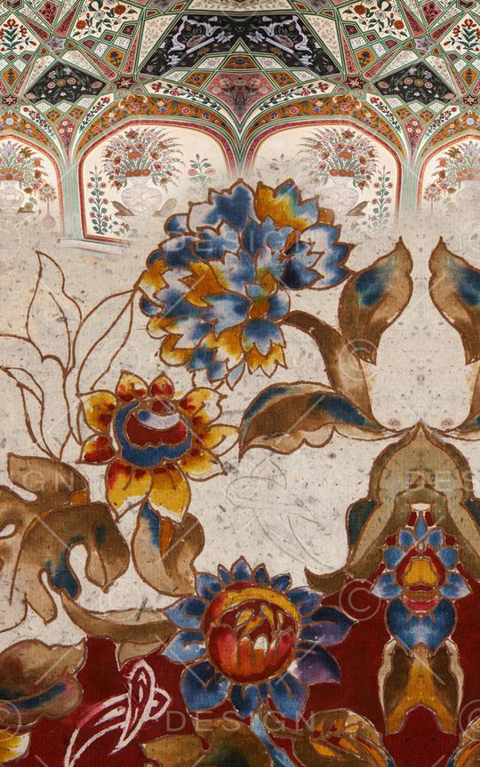 抽象花卉印花华亿平台图片