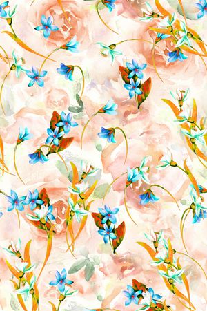 花卉印花华亿平台图片