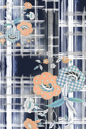 格子印花华亿平台图片