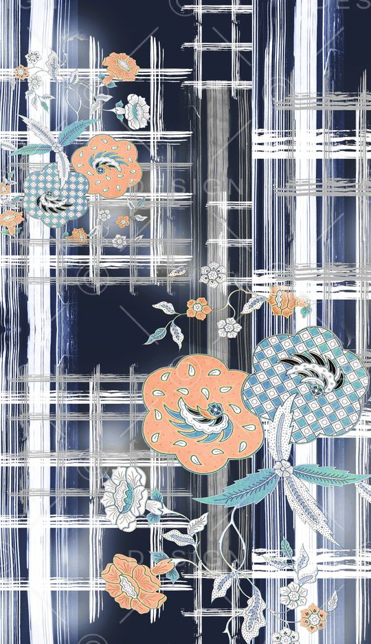 格子印花华亿平台图片