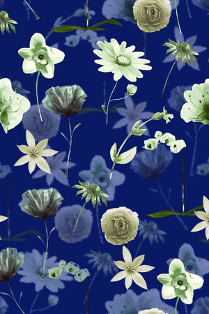 花卉印花华亿平台图片