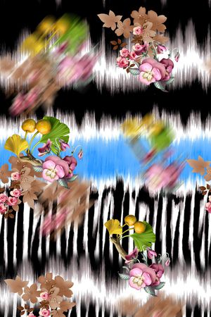 花卉印花华亿平台图片