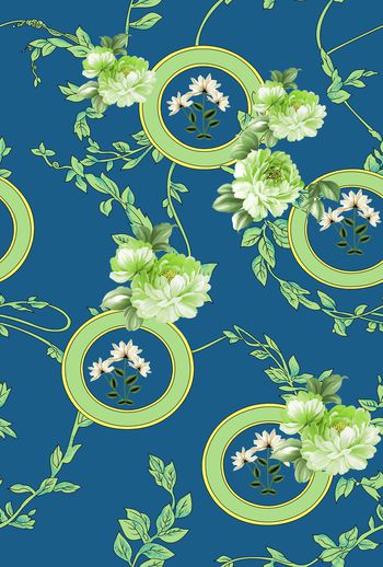 花卉印花华亿平台图片