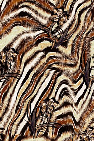 动物纹印花华亿平台图片