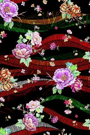 花卉印花华亿平台图片