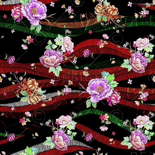 花卉印花华亿平台图片