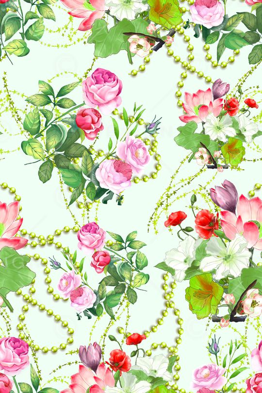 古典花纹印花华亿平台图片