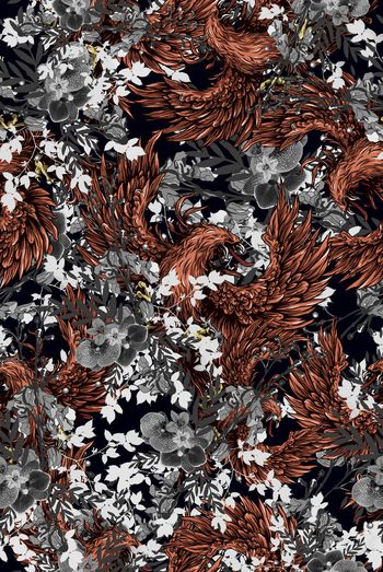 复古印花华亿平台图片