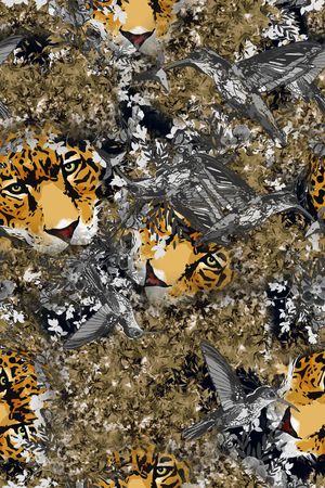 复古印花华亿平台图片