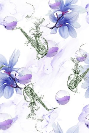 玉兰花印花华亿平台图片