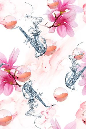 玉兰花印花华亿平台图片