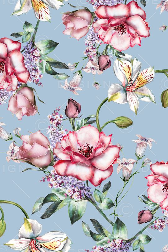 花卉印花华亿平台图片