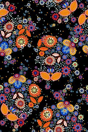 几何花卉印花华亿平台图片