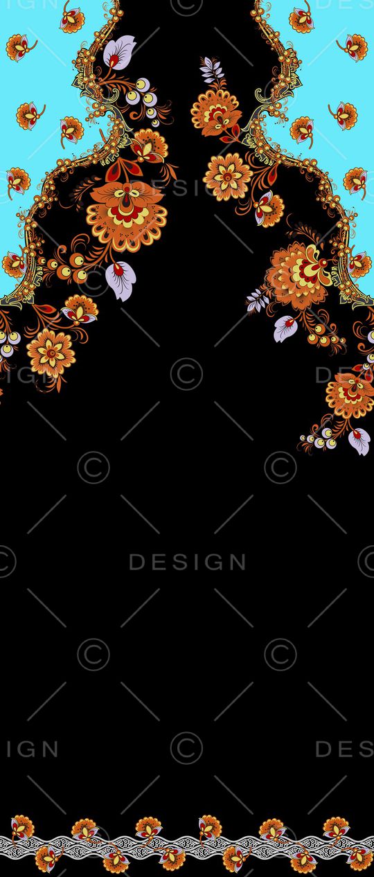 丝巾定位花印花华亿平台图片