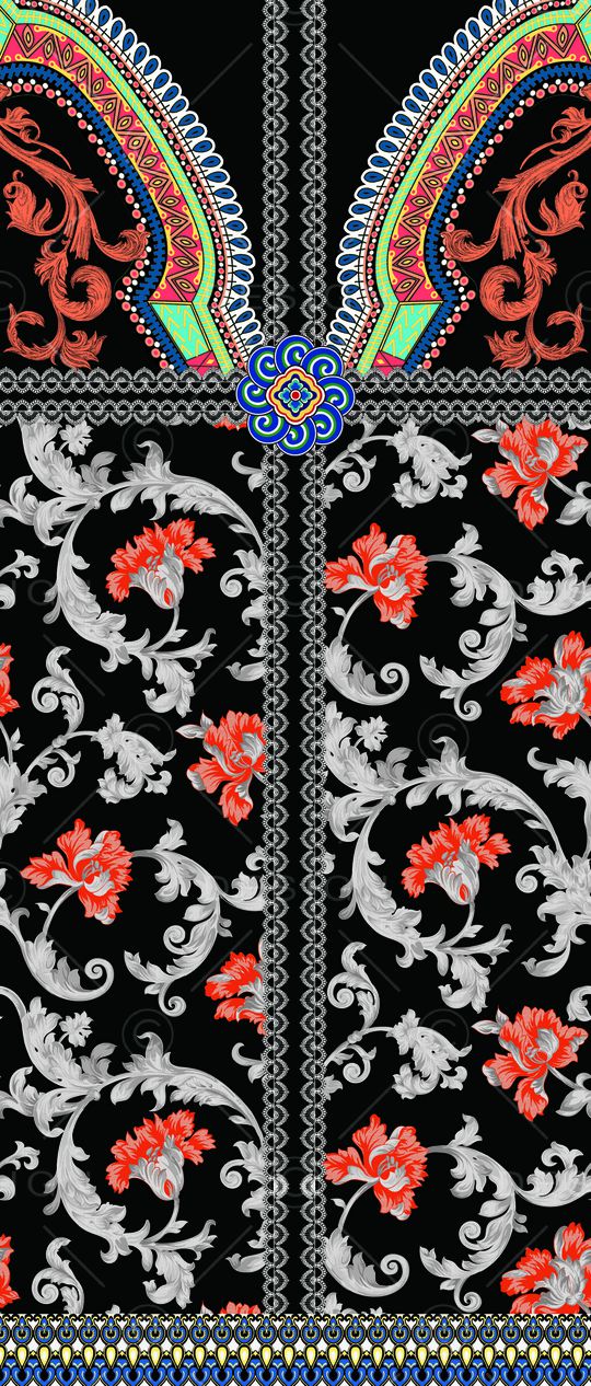 丝巾定位花印花华亿平台图片