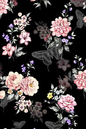 花卉印花华亿平台图片