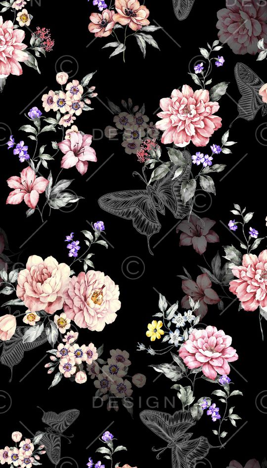 花卉印花华亿平台图片