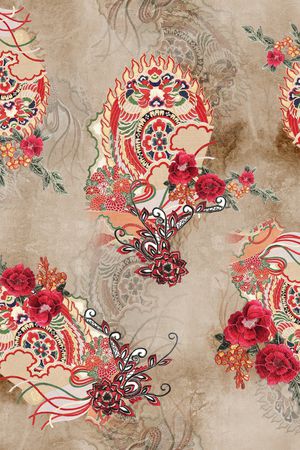 花卉印花华亿平台图片