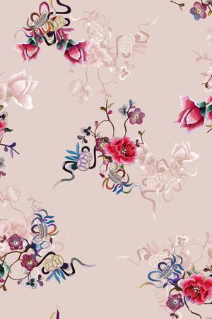 花卉印花华亿平台图片