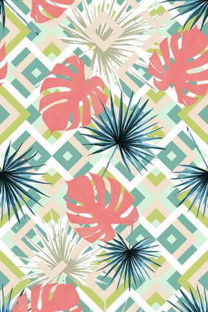 几何印花华亿平台图片