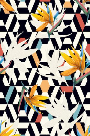 几何印花华亿平台图片