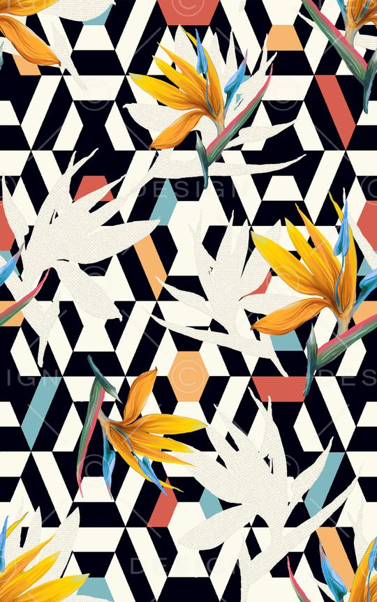 几何印花华亿平台图片