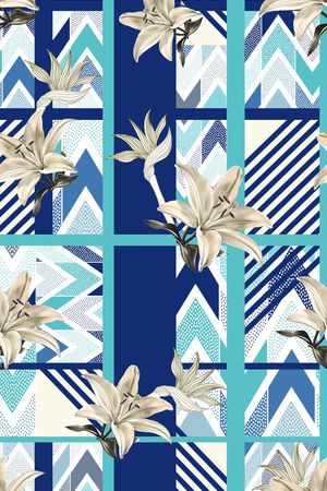 几何印花华亿平台图片