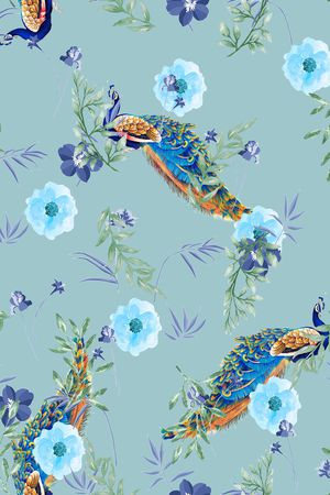 花卉印花华亿平台图片