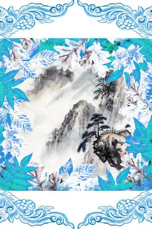 方巾印花华亿平台图片