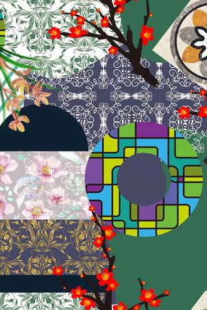 花卉印花华亿平台图片