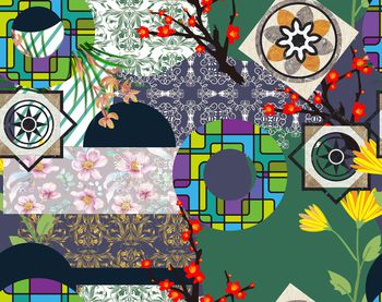 花卉印花华亿平台图片