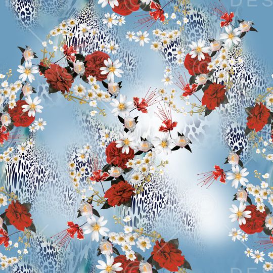 动物纹印花华亿平台图片