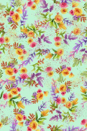 朦胧花卉印花华亿平台图片