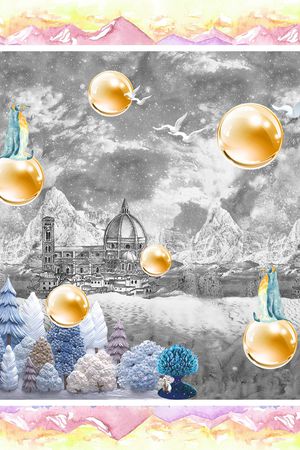 水彩印花华亿平台图片