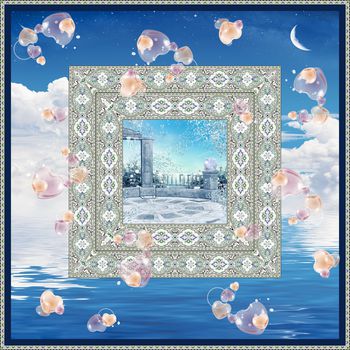 1174818-云海中东民族纹样梦幻心形方巾