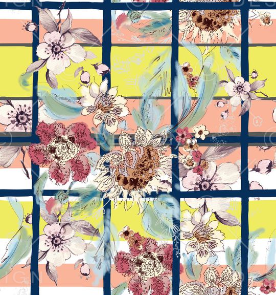 春夏华亿平台印花华亿平台图片