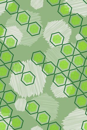 六边形印花华亿平台图片