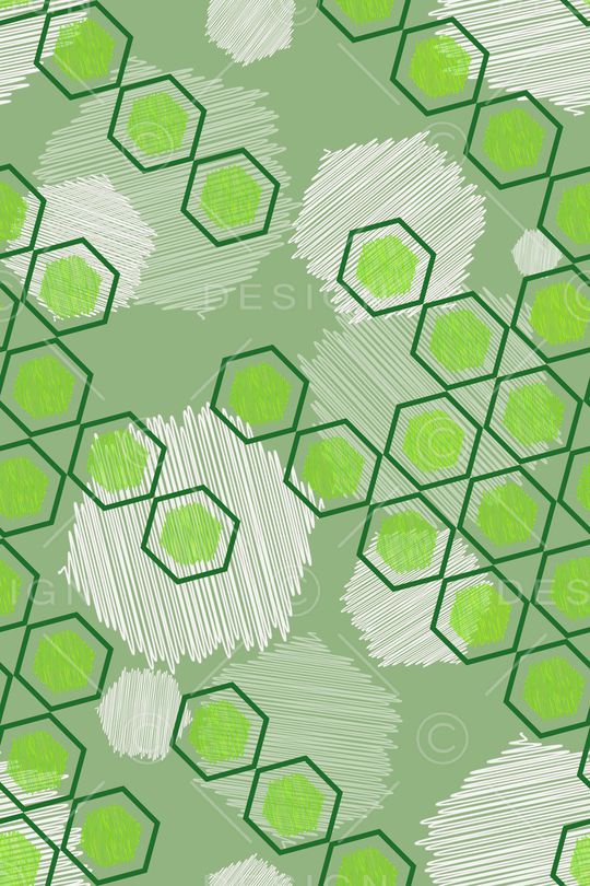 六边形印花华亿平台图片