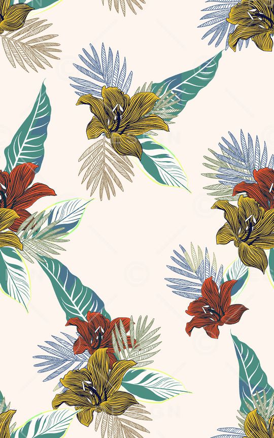 花卉印花华亿平台图片