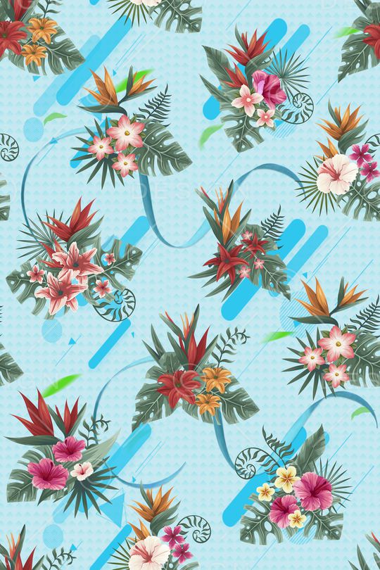 手绘花卉印花华亿平台图片