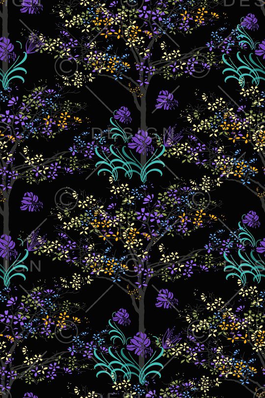 树枝印花华亿平台图片