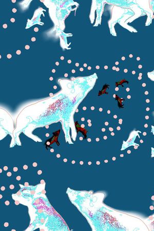 动物纹印花华亿平台图片