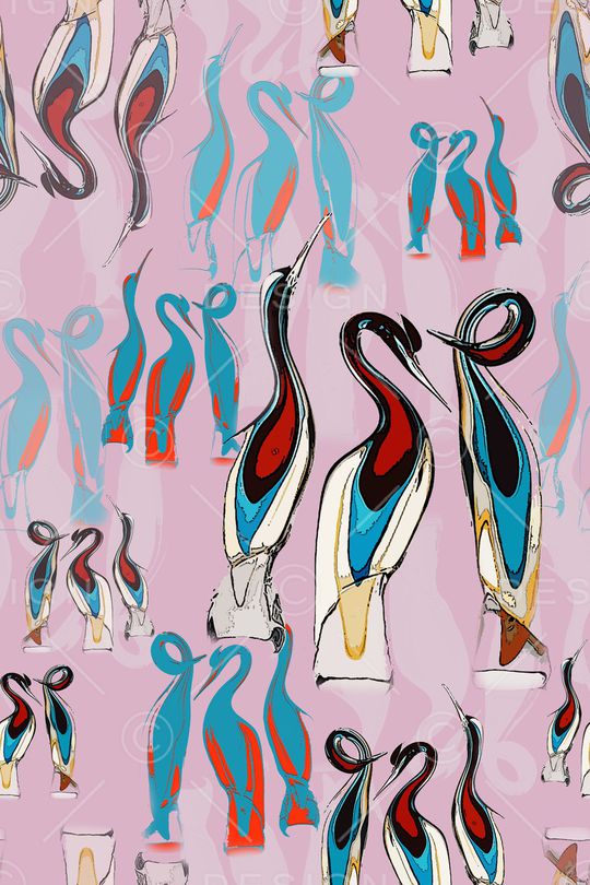 仙鹤印花华亿平台图片