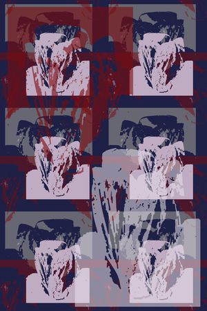 抽象花卉印花华亿平台图片